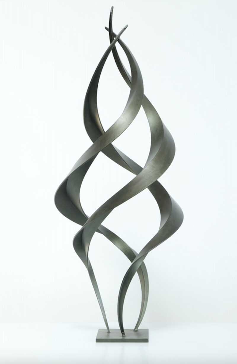 sculpture contemporaine metal acier peint patine bronze de francis guerrier en vente a la galerie22