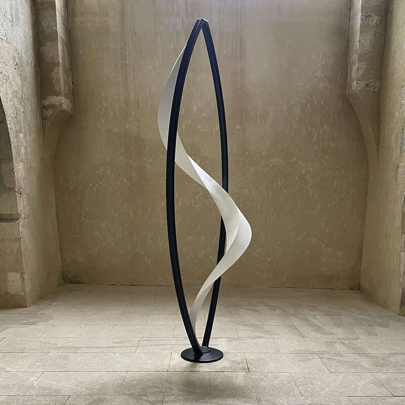 sculpture contemporaine en acier de francis guerrier à vendre a la galerie22